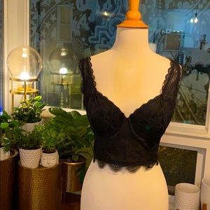 Victoria’s Secret black lace bustier